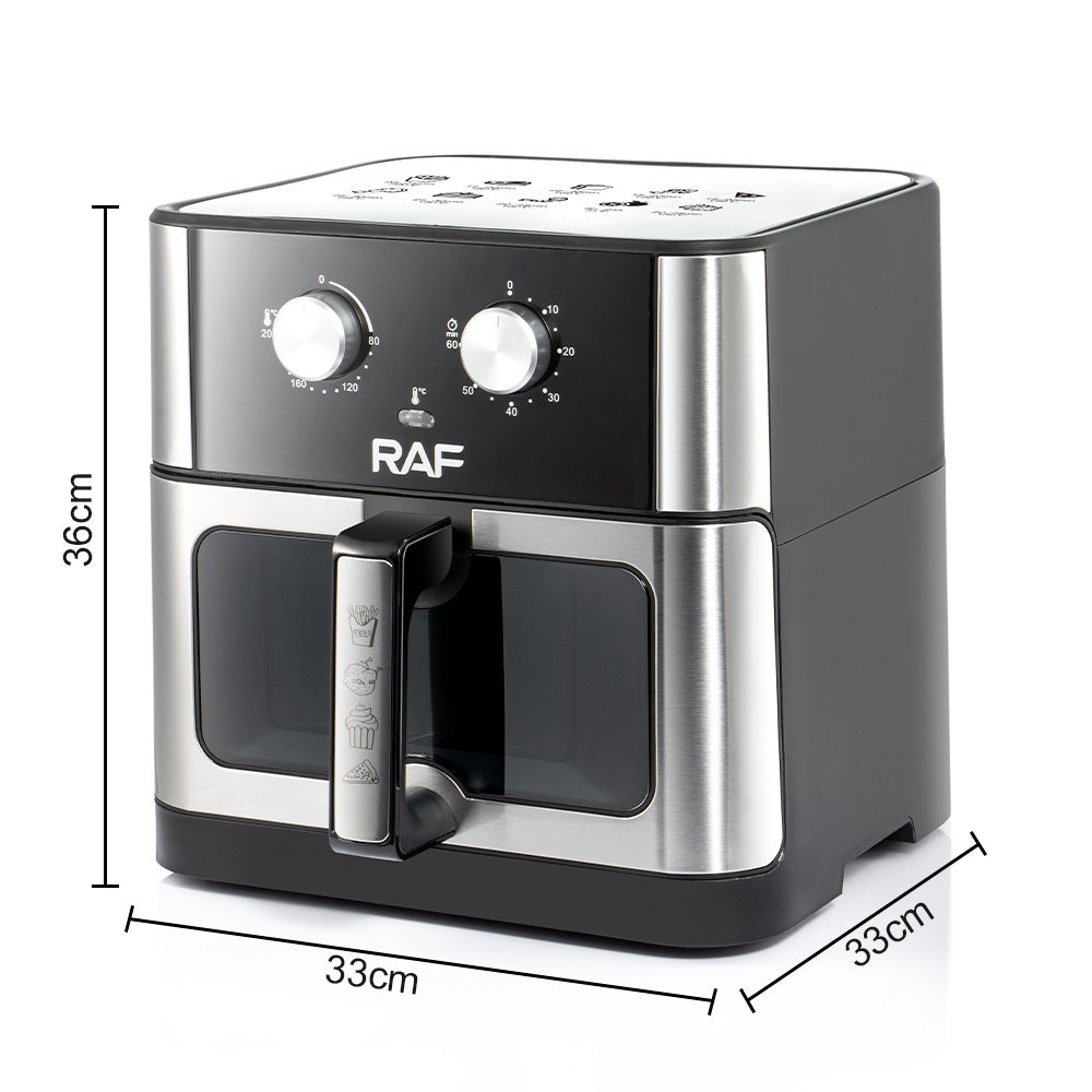 RAF European Standard Household Oil-Free Large Capacity Air Fryer Multi-Functional Smart Oven French Fry Fryer10L - 图片 14