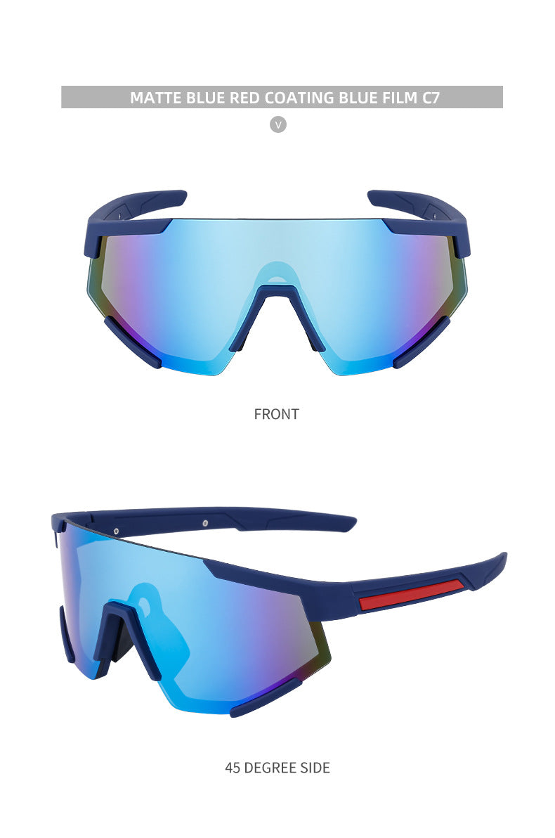 New Cycling Goggles for Women, UV Protection, One-Piece Large Frame Sunglasses, Outdoor Sports Colorful Integrated Sunglasses - 图片 32