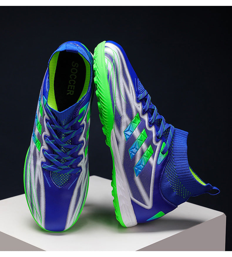 New high-top soccer shoes for men and women AG Spike TF Broken Nail Youth Student Grassland Competition Training Shoes - 图片 48