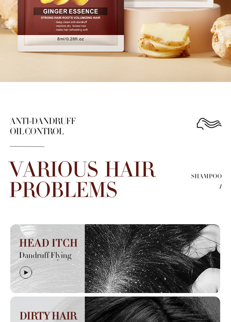 Ginger Shampoo Sachet SADOER Moisturizing, Smooth, Deep Cleansing, Portable Pack, Cross-Border Foreign Trade Wholesale - 图片 8