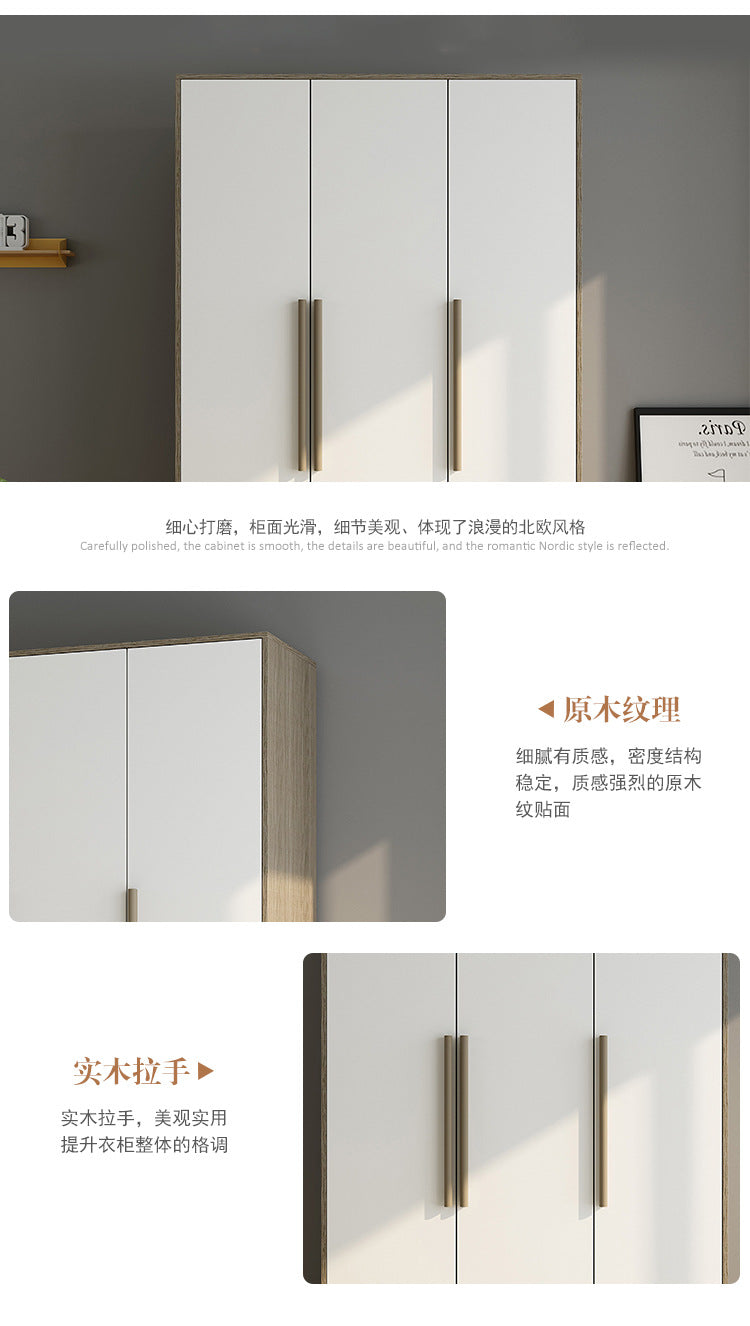Factory Direct Supply Economical Rental Wardrobe Storage Simple Combination Two-Door Three-Door Panel Storage Apartment Wardrobe - 图片 44