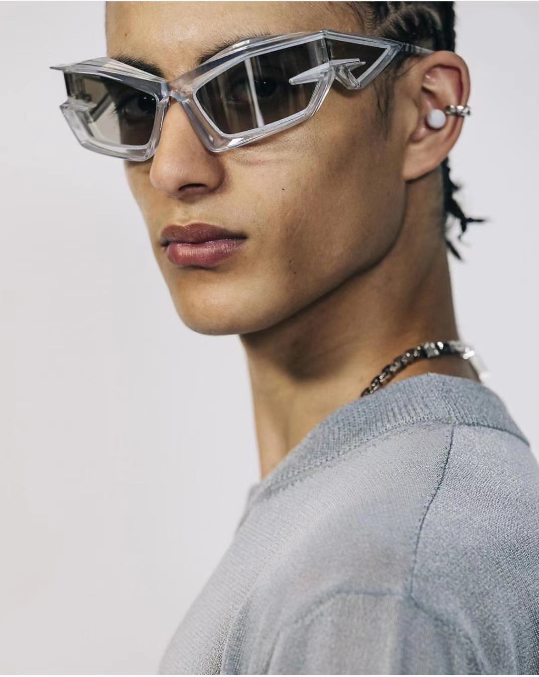 European and American style unique shaped sunglasses for men Y2K Millennium Future Technology Sunglasses for Women Trendy Glasses Wholesale - 图片 11