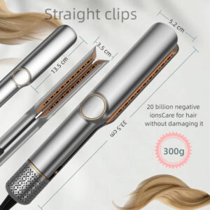 Straight Hair Straightener Blow Dryer 2-in-1 Hair Straightener Dry and Wet Dual-Use Hair Dryer Clip Negative Ion Hair Dryer Comb