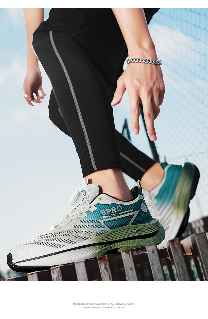 2025New8pro Full Palm Carbon Plate Racing Shock Absorption Running Shoes Men and Women Couples Rotating Buckle Youth Shoes Sports - 图片 26