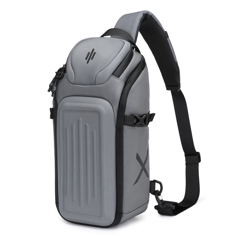 OZUKO Men's Chest Bag Waterproof Crossbody Bag Business Simple Crossbody Bag Trendy Commuter Small Backpack High-End Feel - 图片 4