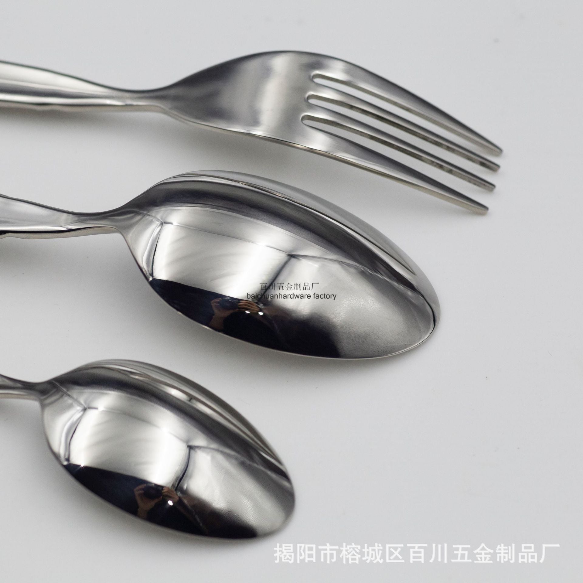 304Stainless Steel Knife Fork Spoon Thickened Forged Relief Tableware Western Steak Knife Fork Dessert Spoon4Piece Suit - 图片 20