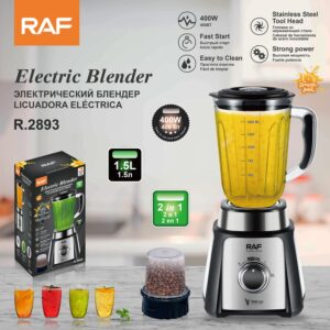 RAF European Standard Blender Plastic Cup Commercial Smoothie Cooking Machine Household Soy Milk Fruit Juicer R .2893
