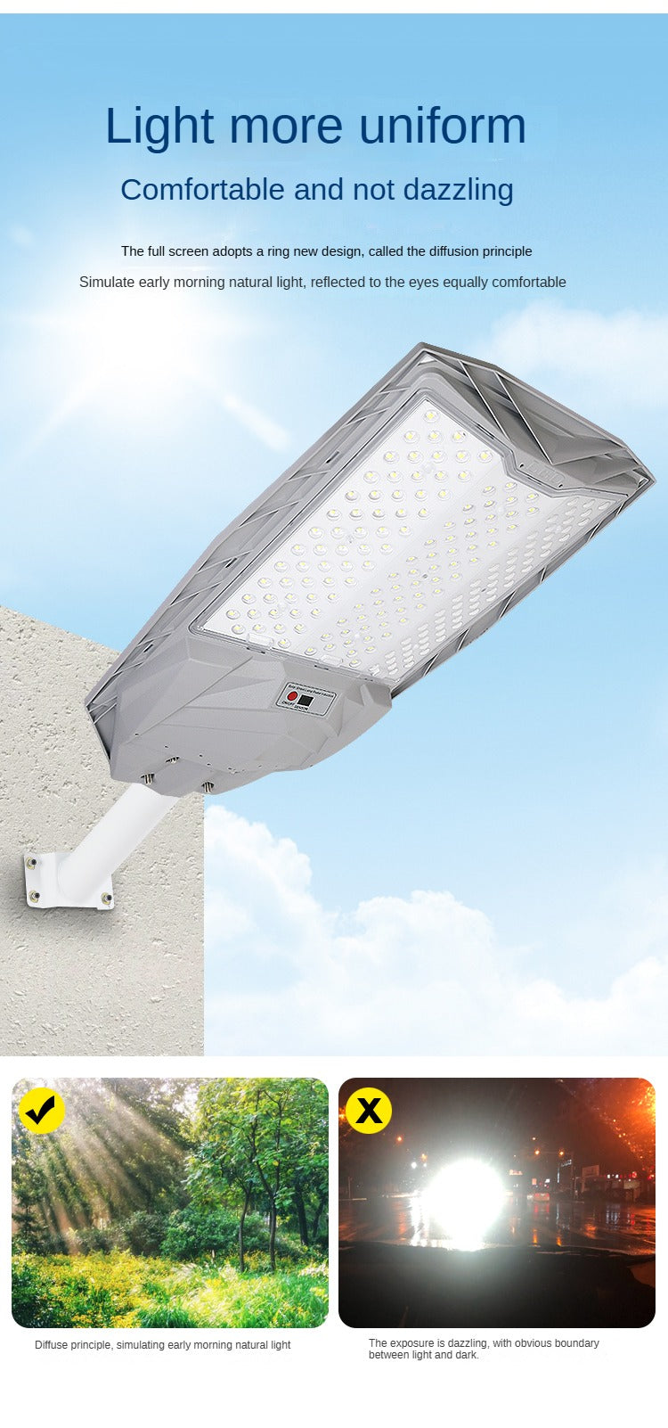 Human Body Induction Function Garden Outdoor Waterproof Street Led Solar Street Light - 图片 20