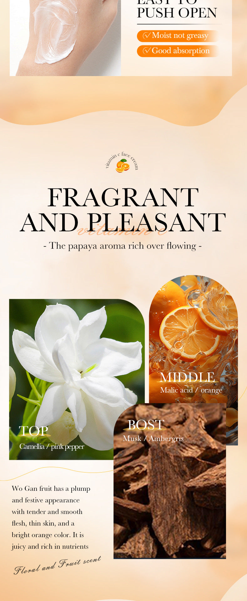 Vitamin C Moisturizing Cream SADOER Whitening, Hydrating, and Skin-Softening Face Cream Cross-Border Wholesale - 图片 13