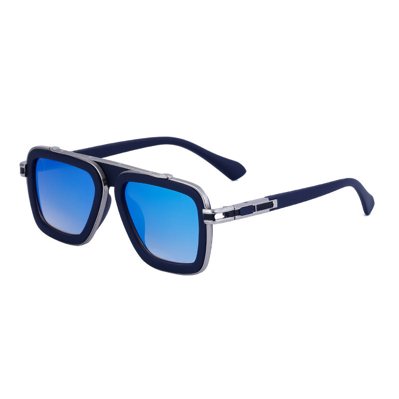 European and American Retro Square Frame Sunglasses for Men, Trendy European and American Punk Style, Internet Celebrity Same Style Sunglasses for Women ins Wind shades - 图片 9