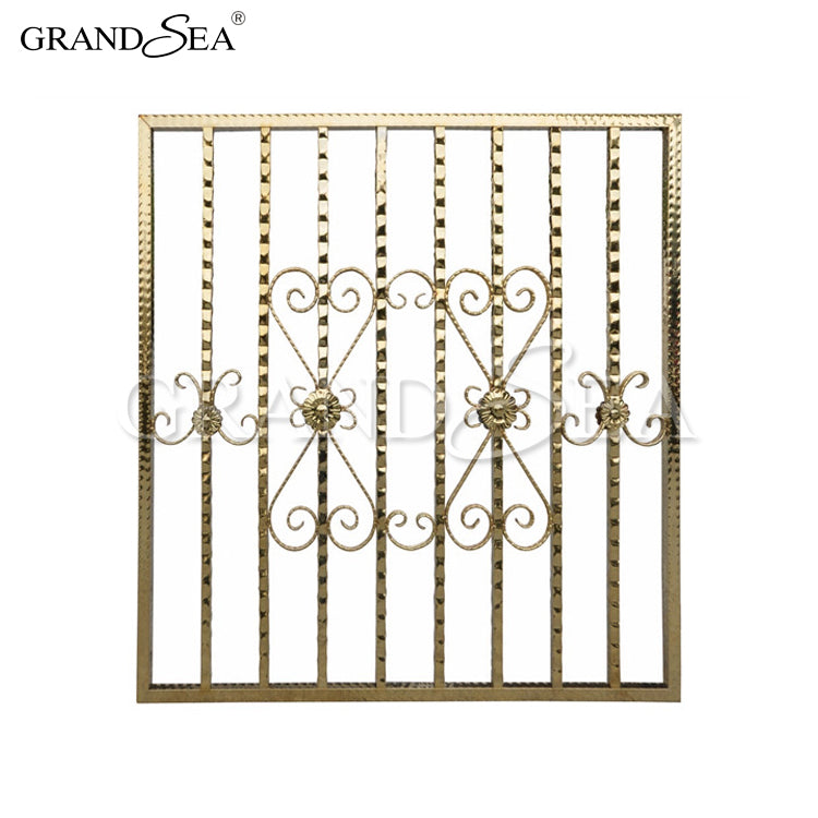 French Wrought Iron Modern Security House Window Grill Security bar - 图片 4
