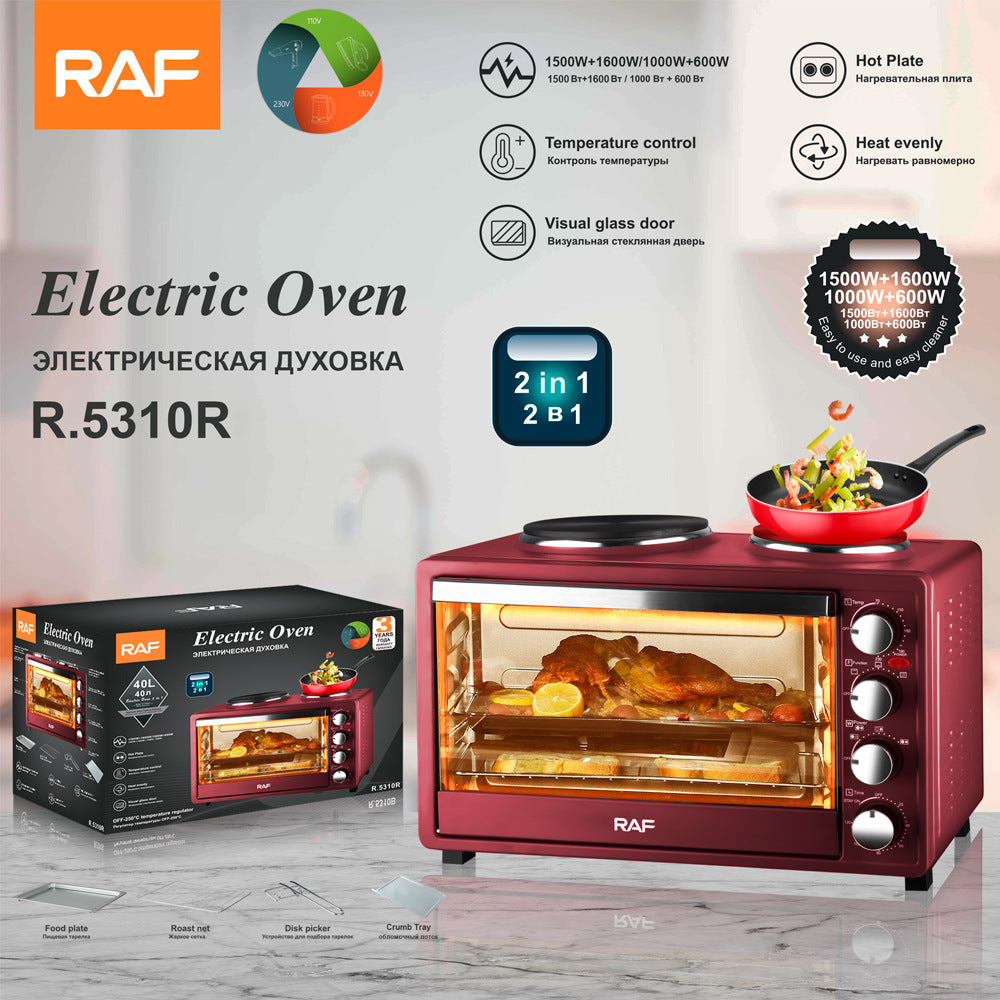 RAF Specially designed for European and American standard electric ovens and electric stoves with dual burners40L Large Capacity Top and Bottom Heating Home Oven - 图片 24