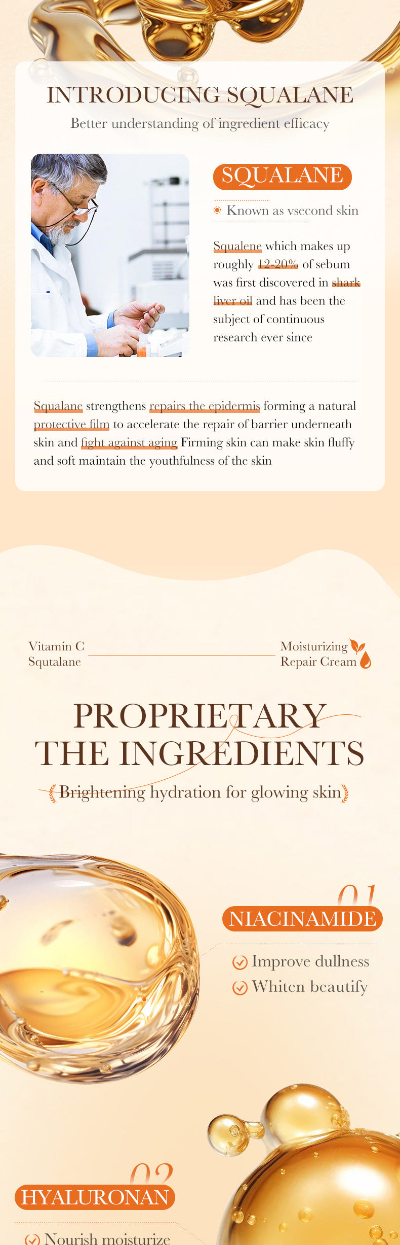 Repair cream170g SADOER Vaseline Vitamin C Hydrating and Moisturizing Face Cream Cross-Border Wholesale - 图片 22