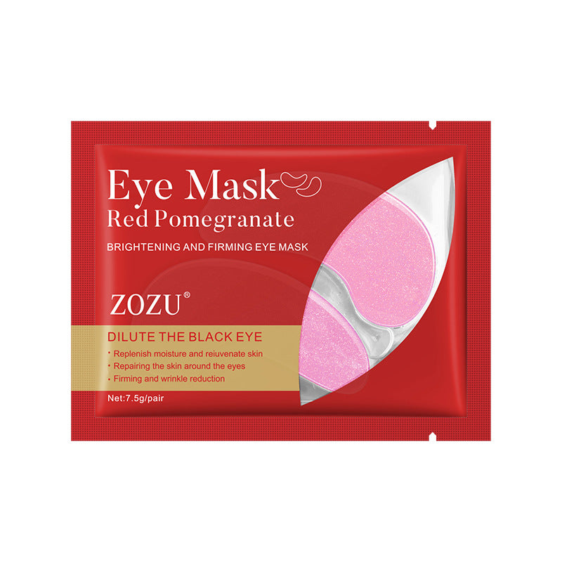 Gold Eye Mask Patch ZOZU Red Pomegranate Hydrating and Moisturizing Tablets Cross-border foreign trade eye care wholesale - 图片 6