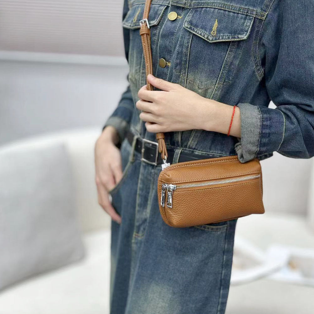 Compact and Exquisite Phone Bag for Women2025New Lightweight Simple Chest Bag Fashionable Portable Mini Crossbody Bag Small Bag - 图片 21