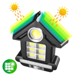 Solar Street Light Human Body Sensing Small Wall Light with Remote Control Garden Light COB Security Light Waterproof Garden Light