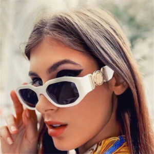 2025New Small Square Frame Sunglasses European and American Trendy Head-Shaped Polygonal Glasses Small Frame Sunglasses for Men