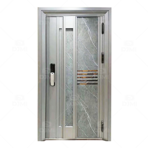 Bulk Order Customize Luxury Durable Security Armored Steel Door Main Entrance Front Door With Smart Door Lock