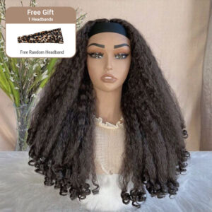 Africa Afro YAKI curly Ribbon Hair Band Curly Hair Chemical Fiber Wig headband wigs