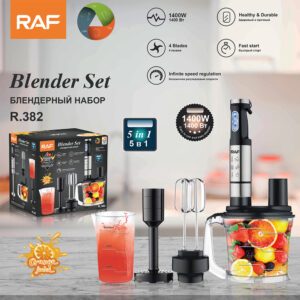 RAF EU Standard Handheld Cooking Stick Mixer Baby Food Baking Multi-Functional Household Food Processor 4-in-1