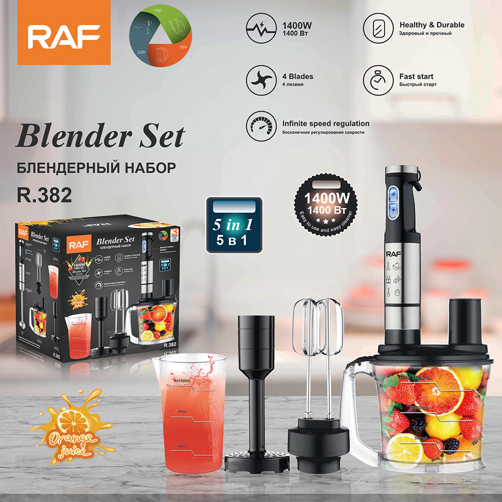 RAF EU Standard Handheld Cooking Stick Mixer Baby Food Baking Multi-Functional Household Food Processor 4-in-1