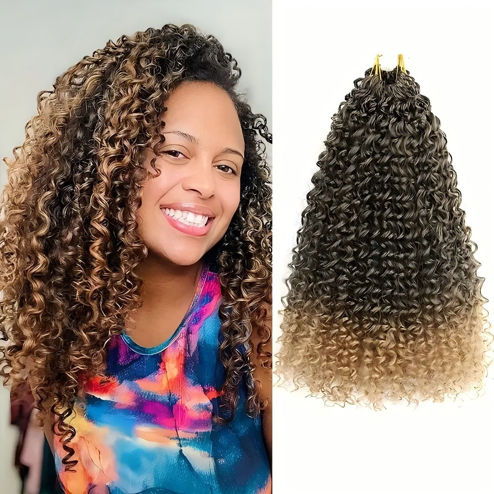 Chemical Fiber Wig MiniGOGOCrochetHair African Two-Strand Small Curl Braids Crochet Celebrity Style Long Curly Hair - 图片 28