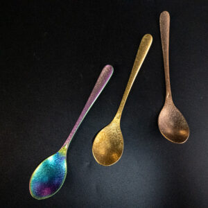 Factory Direct Sale Pure Titanium Spoon Household Crystal Ice Flower Colorful Soup Spoon Outdoor Pure Titanium Korean Style Table Spoon Camping Outdoor