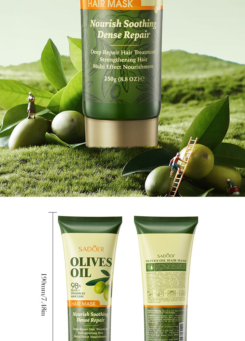 Olive Oil Hair Mask SADOER Repair Smooth Nourishing Hair Conditioner Cross-Border Wholesale - 图片 28