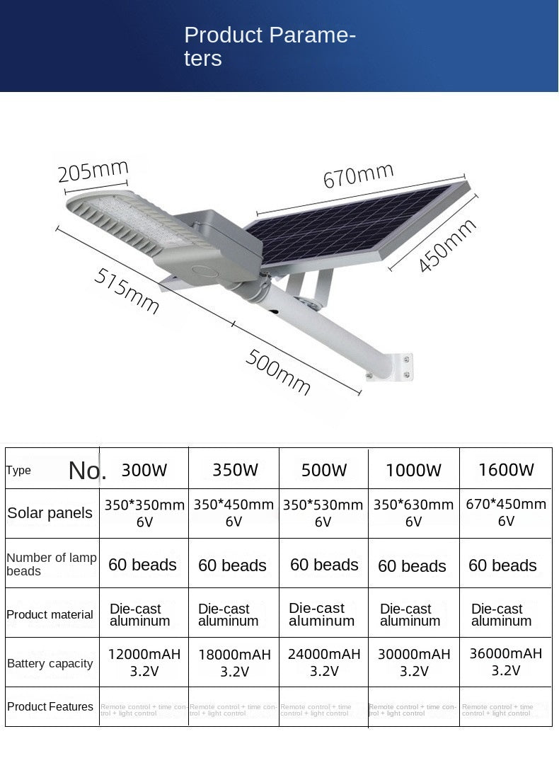 Solar Light Outdoor Garden Light Bright Waterproof Household Lighting New Rural 6m Street Light Engineering Model - 图片 37