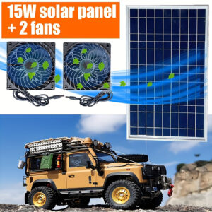 Exclusive Solar Ventilation Fan Exhaust Fan Solar Photovoltaic Pet House Ventilation Convection Cooling Blower