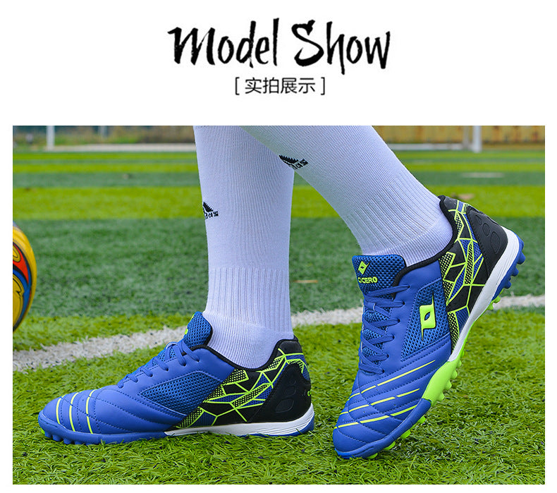 Men's Soccer Shoes TF Velcro Magic Tape Children's Sports Shoes for Primary and Secondary School Students and Teenagers for Sports Competitions and Training - 图片 22