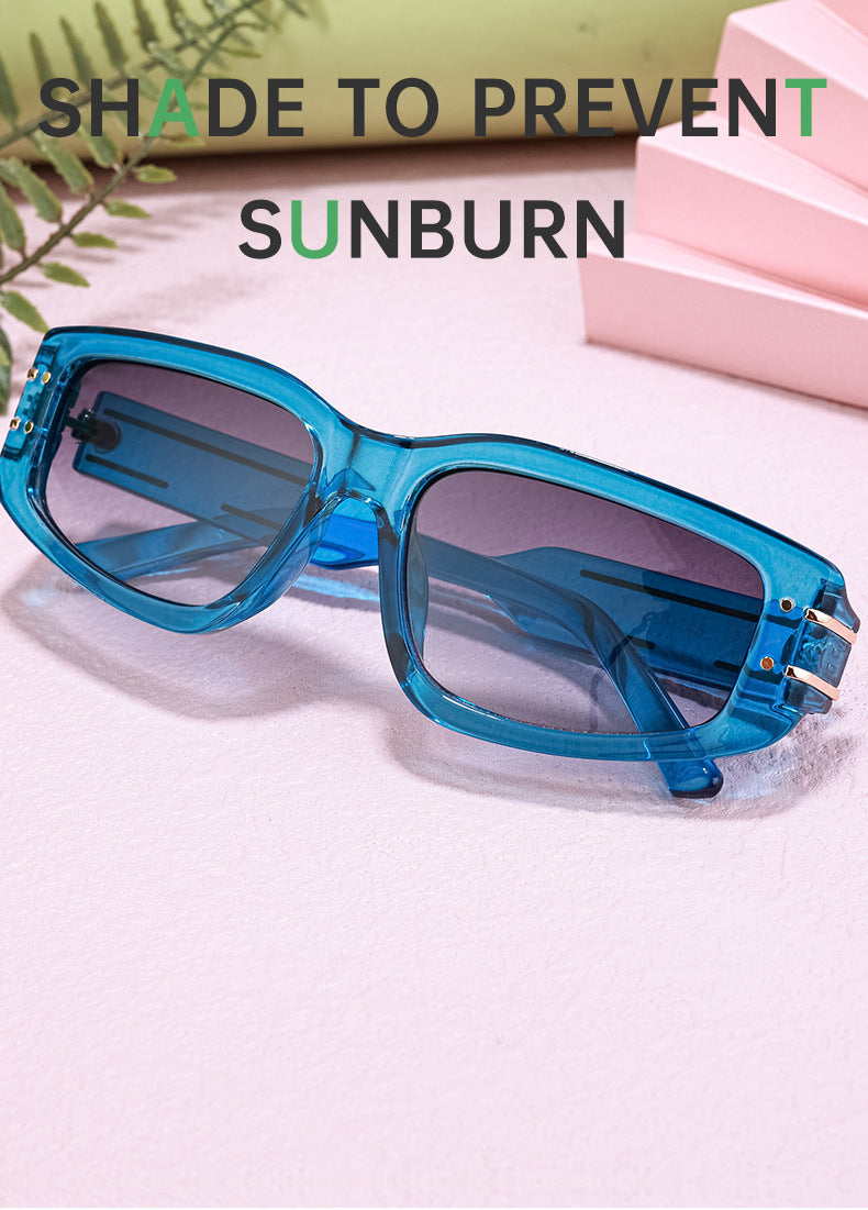 Fashion Square Frame Sunglasses for Women, Sun Protection, High-End European and American Style Small Frame Glasses Wholesale sunglasses Sunglasses - 图片 17