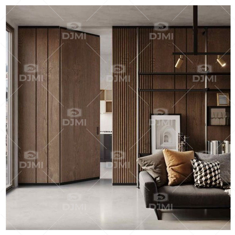 Invisible Flush Mounted High-end Secret Room Wooden Doors Internal Concealed Integrated Frameless Hinged Hidden Door - 图片 3