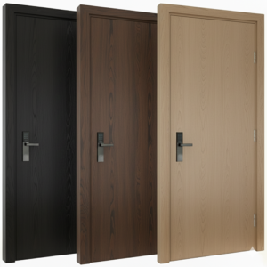 Modern Minimalist Wood Grain Interior Door High Quality Solid Wood Skeleton Room Door for Apartment and Hotel Projects
