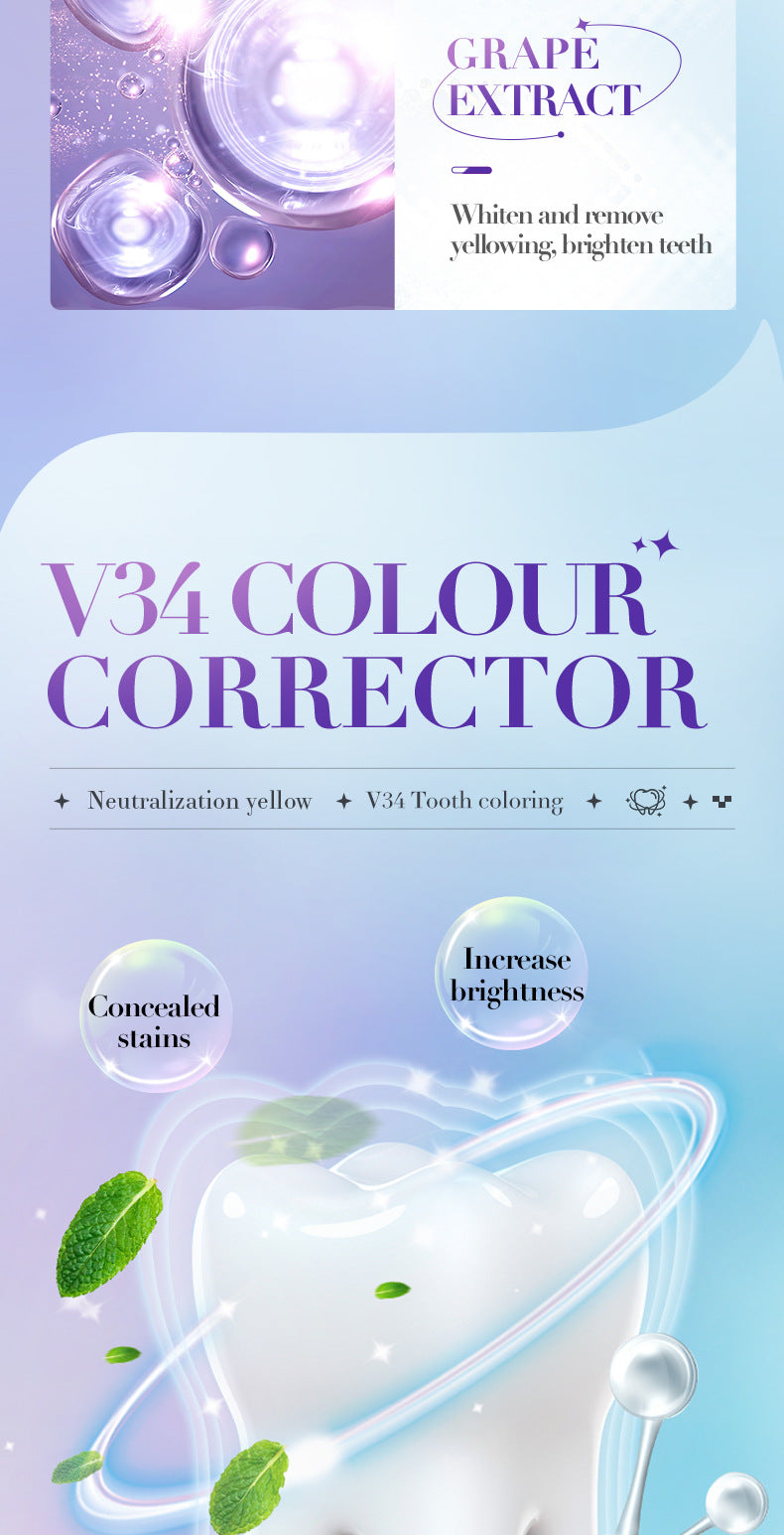 V34Whitening Foam Toothpaste SADOER Clean Teeth Clean Mousse Cross-Border Foreign Trade Wholesale - 图片 14