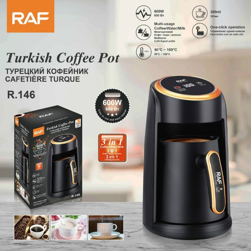 RAF European Standard Turkish Coffee Pot High Temperature Resistant Hot Water Kettle Coffee Maker Visual Tea Maker Milk Warmer146 - 图片 6
