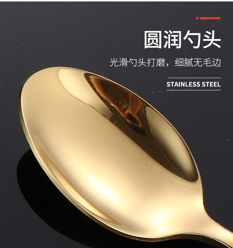 410Stainless Steel Tableware Hotel Restaurant Thickened Square Handle Knife Fork Spoon Set Western Food24Set of Steak Knives and Forks - 图片 34