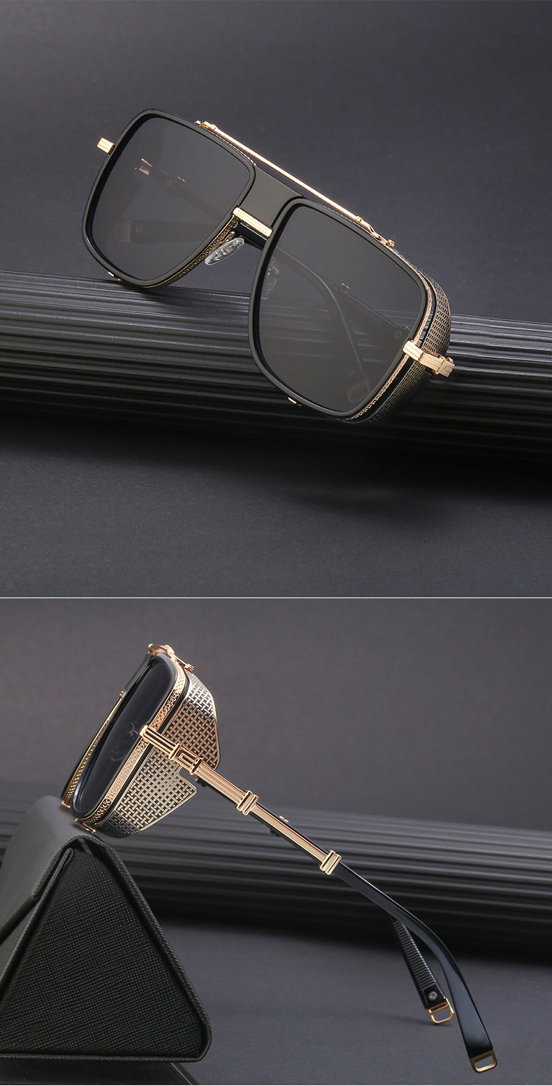 European and American Steampunk Sunglasses for Men, UV Protection, Full Coverage, Sunscreen Sunglasses for Women, Trendy Wholesale Glasses - 图片 15