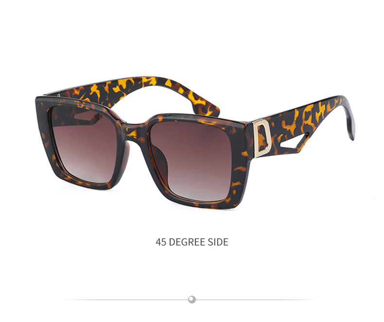 2025New Sunglasses for Women Trendy New European and American Fashion Chain Square Frame Sunglasses for Women Necklace Pendant sunglasses - 图片 33