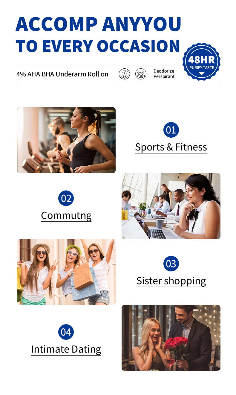 In Stock Underarm Deodorant Antiperspirant Salicylic Acid Roll-On Body Odor Eliminator Antiperspirant Deodorant - 图片 13