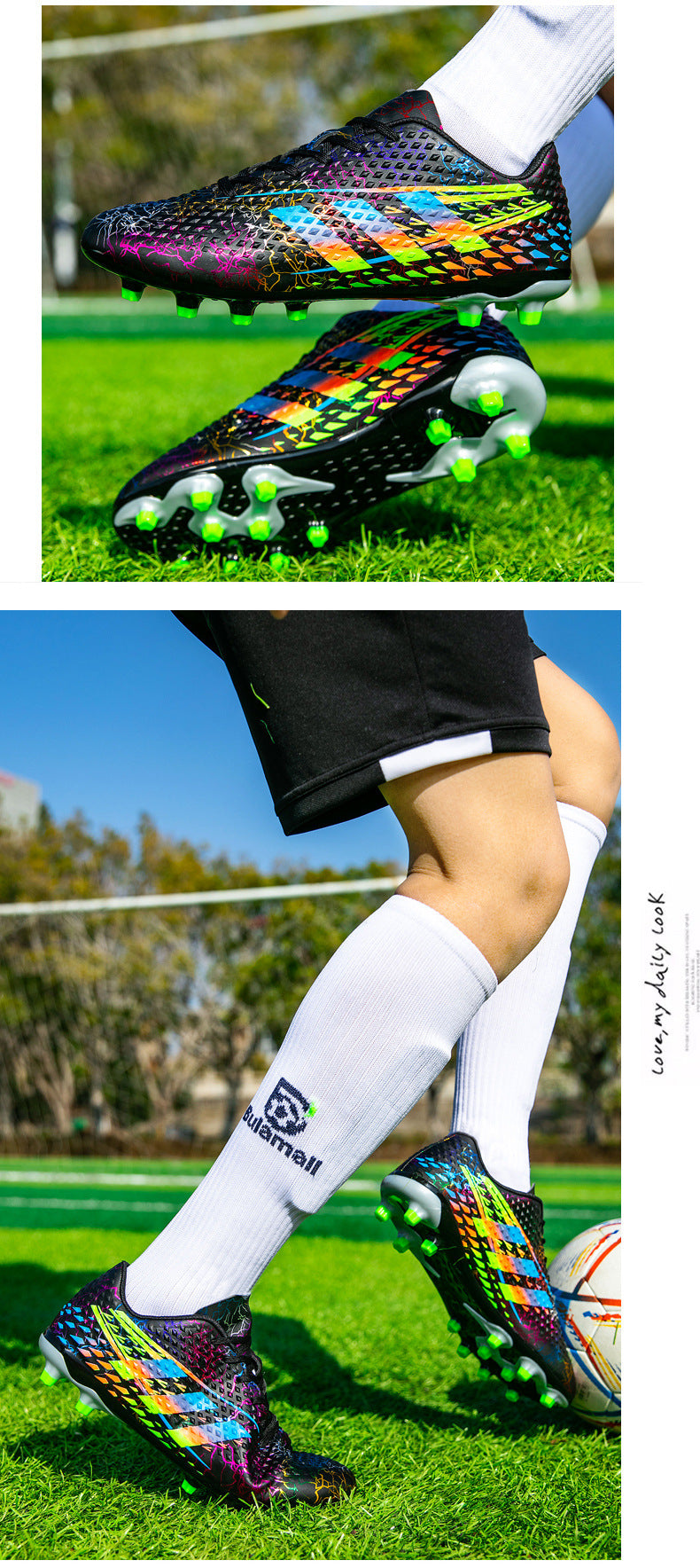 New professional football shoes for men and women AG Spike TF Broken Nail Youth Student Grassland Competition Training Shoes - 图片 29