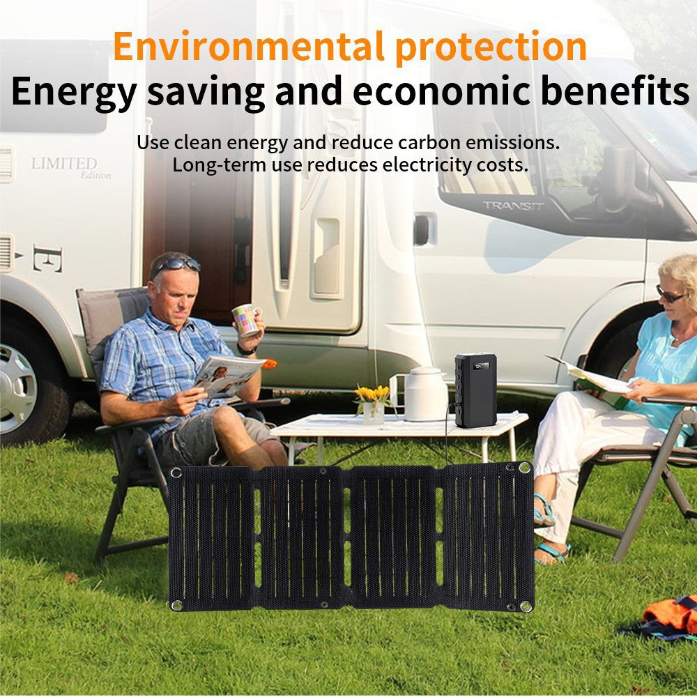 10W Solar Panel Solar Folding Bag ETFE Efficient Mobile Phone Power Bank Outdoor Portable Photovoltaic Power Supply - 图片 7