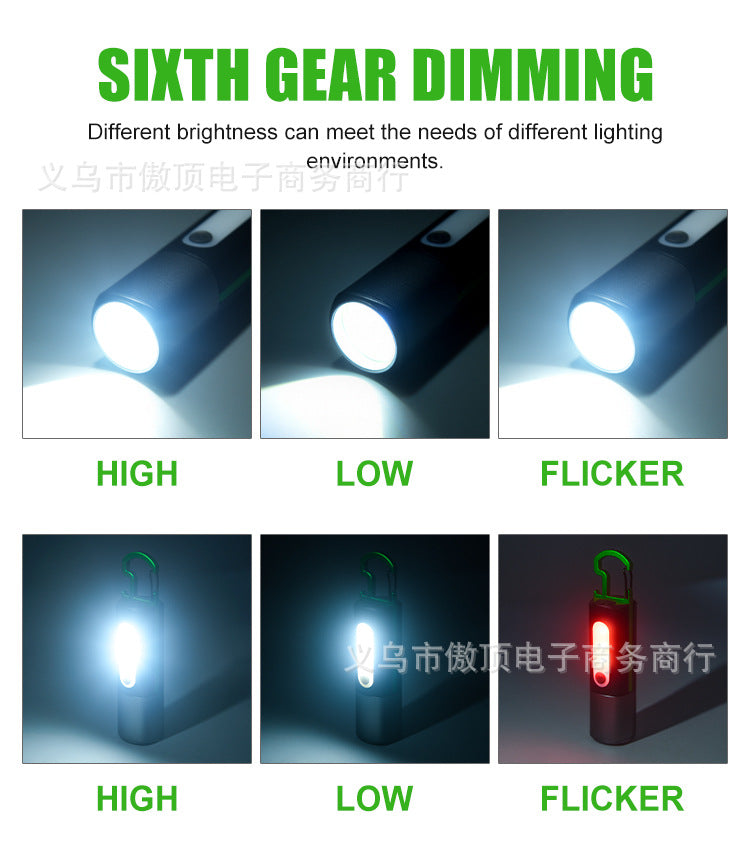 Multifunctional Flashlight Portable Keychain Magnetic Suction Light USB Rechargeable Lighting Work Light LED Sidelight - 图片 11
