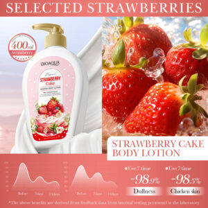 Strawberry Nourishing Body Lotion400ml BIOAOUA Moisturizing Body Lotion  Wholesale