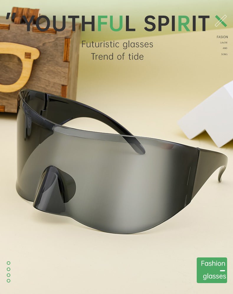 Outdoor Cycling Mercury Sunglasses for Women, European and American Style, Large Frame, Sun Protection Sunglasses for Men, Sports Windproof Glasses shades - 图片 11