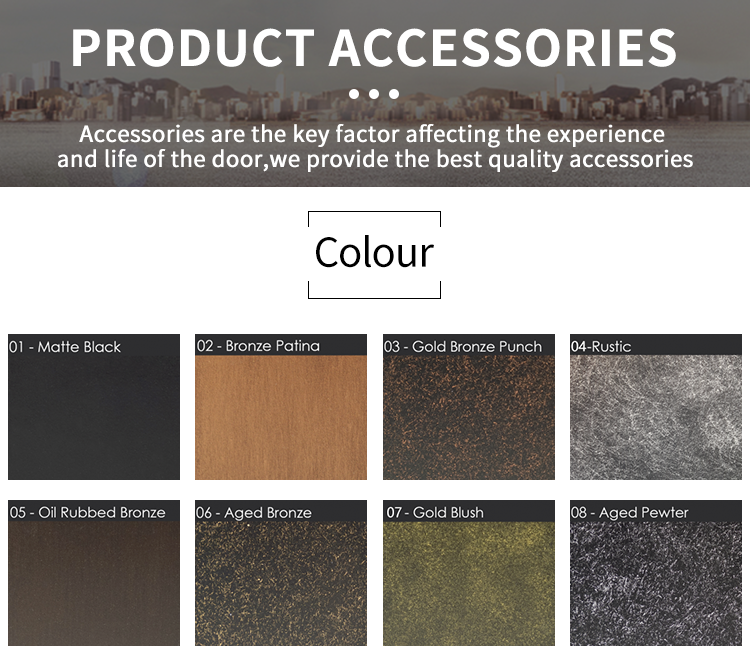 Foshan Factory High Quality Double Front Entry Doors Wrought Iron Doors Double Exterior - 图片 19