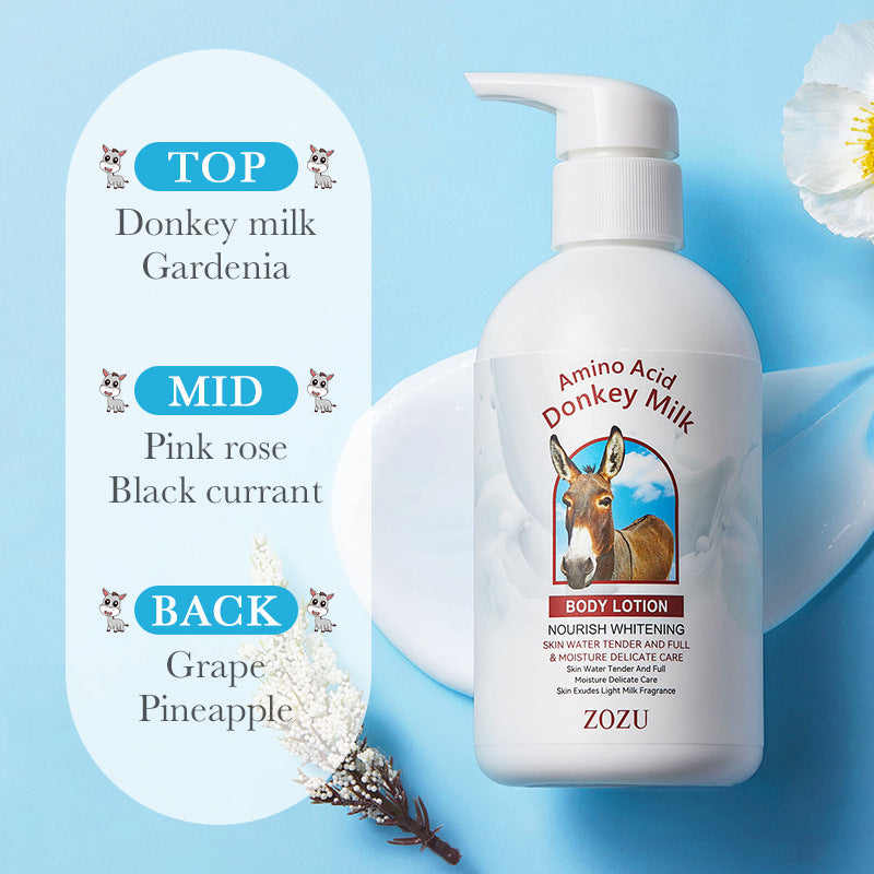 Donkey Milk Body Lotion256gZOZU Amino Acid Moisturizing Refreshing Body Lotion Cross-Border Wholesale - 图片 3