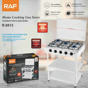 RAF European Standard Gas Five-Burner Stove Panel Household Low Energy Liquefied Gas Tabletop Flameout Protection R.8513
