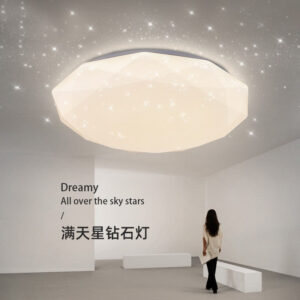 Simple Modern Bedroom Ceiling Light Round Entrance Balcony Lamp Nordic Master Bedroom Light Cozy Romantic Star Light