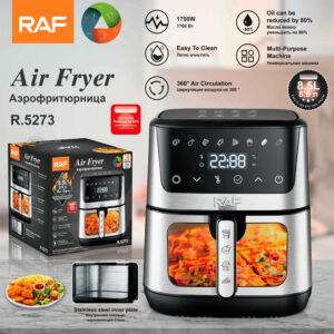 RAF European Standard Visible Air Fryer Household Multifunctional Electric Fryer8.5L Large Capacity Deep Fryer R5273